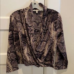 Collective Concepts snake print wrap around blouse